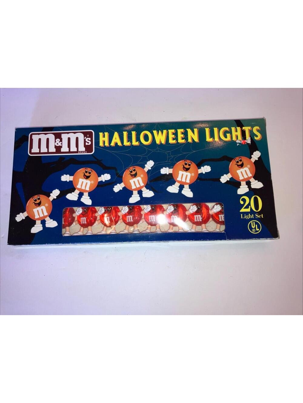 Vintage 90’s M&M's Candy Halloween Decor 11' String 20 Lights Set NEW in Box
